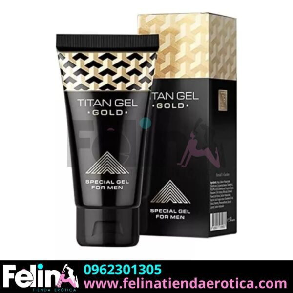 Titan Gel rojo y Gold - Felina Sex Shop Tienda Erotica Ecuador